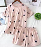 Pijama De Mujer Algodon Corazones Rosa Diseño Corazon S - Miniatura 2