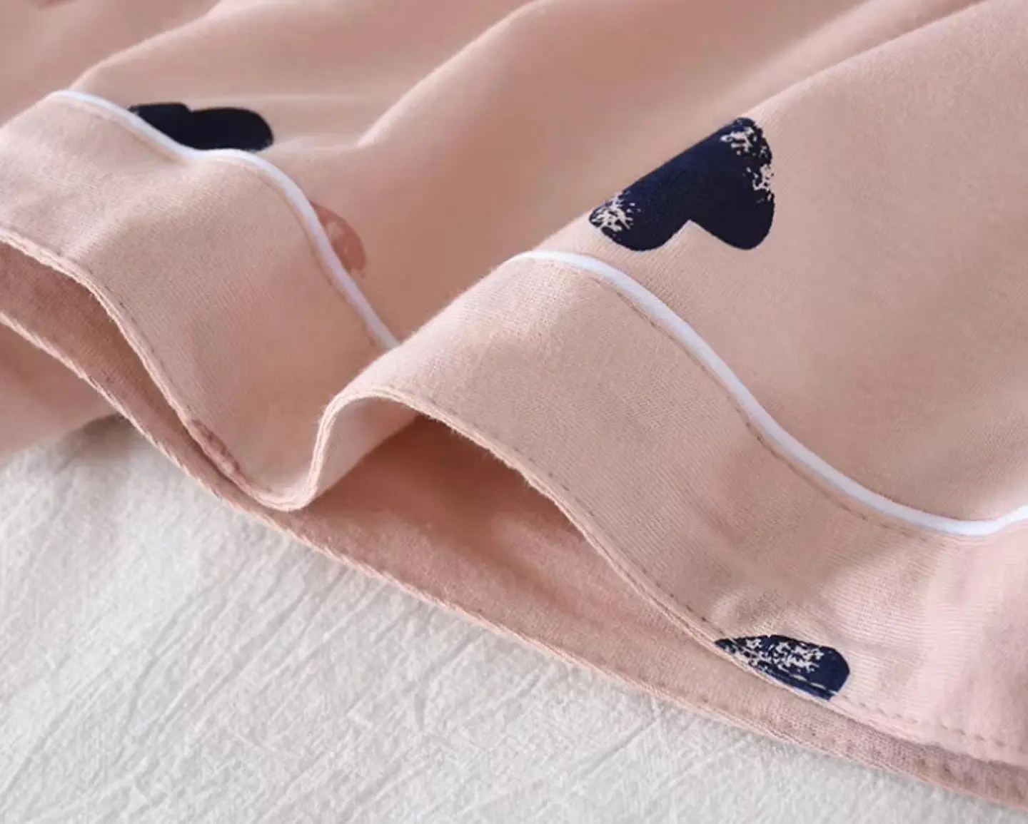 Pijama De Mujer Algodon Corazones Rosa Diseño Corazon S 5