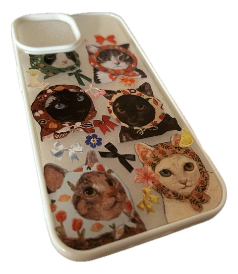 Carcasa Para iPhone Gatitos Gato Cariñositos Modelos Diseño Transparente iPhone 13. - 14 - 15