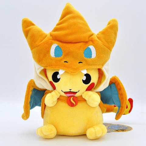 Peluche Pokémon Pikachu Cosplay Mega Charizard Y 20cm