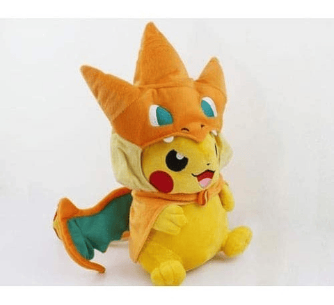 Peluche Pokémon Pikachu Cosplay Mega Charizard Y 20cm