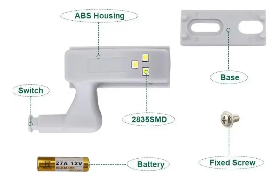 Luces Para Bisagra Oscuridad Mueble Y Despensa 9