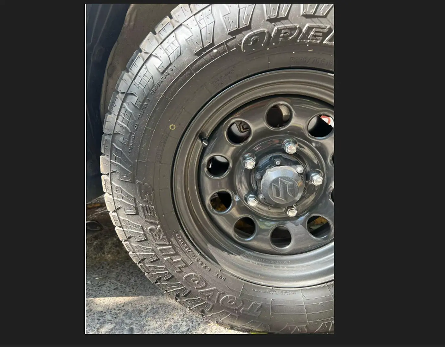Tapa Metal Universal Neumaticos Suzuki Jimny Negro 4