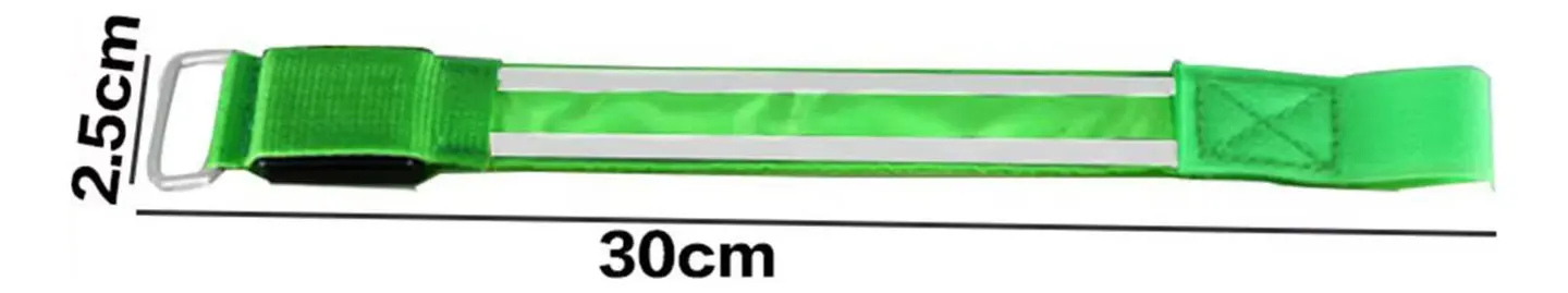 Brazale Reflectante Recargable Ciclismo Running Deporte Verde Lima 6