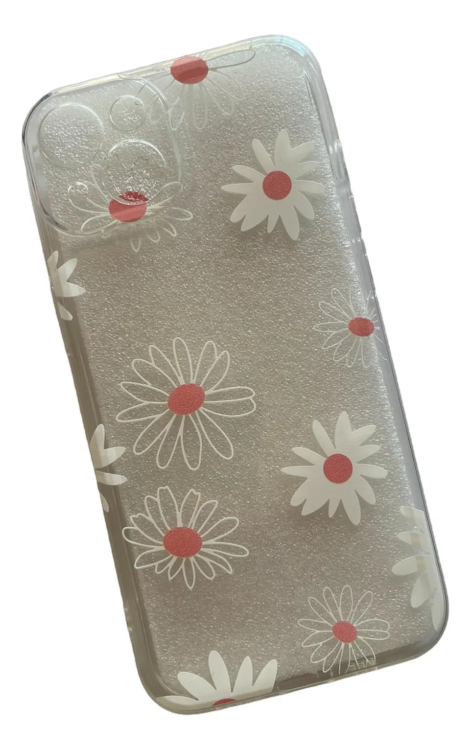 Carcasa Para iPhone Diseños Flores Floreado Blanco Transparente Floreado iPhone 13 - 14 -15 1