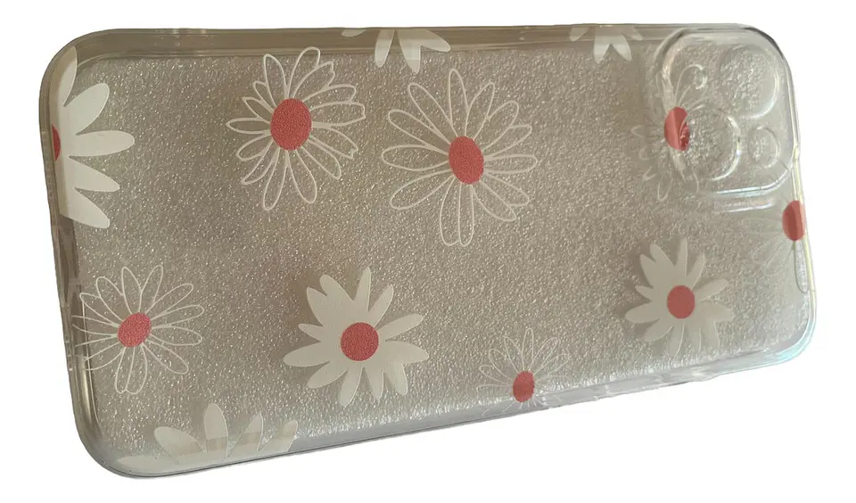 Carcasa Para iPhone Diseños Flores Floreado Blanco Transparente Floreado iPhone 13 - 14 -15 3