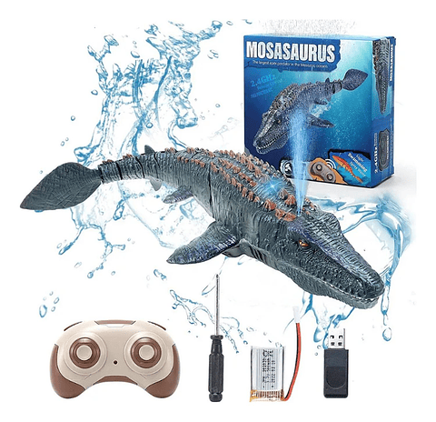Dinosaurio Para Niños Mosasaurus Juguete Control Remoto Azul Petróleo Dinosaurio Acuatico