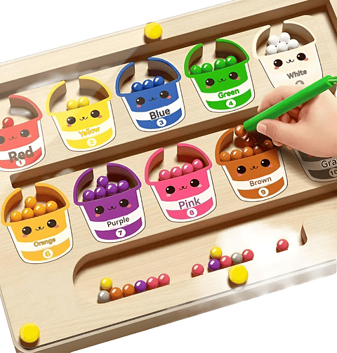 Tablero De Juego Magnético Montessori Para Niños Con Colores Nude
