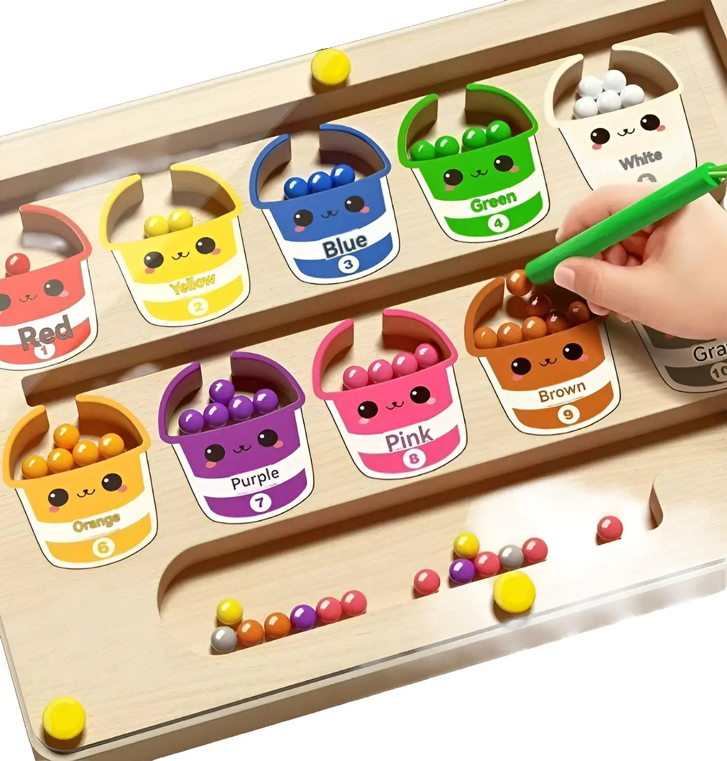 Tablero De Juego Magnético Montessori Para Niños Con Colores Nude 1