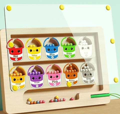 Tablero De Juego Magnético Montessori Para Niños Con Colores Nude