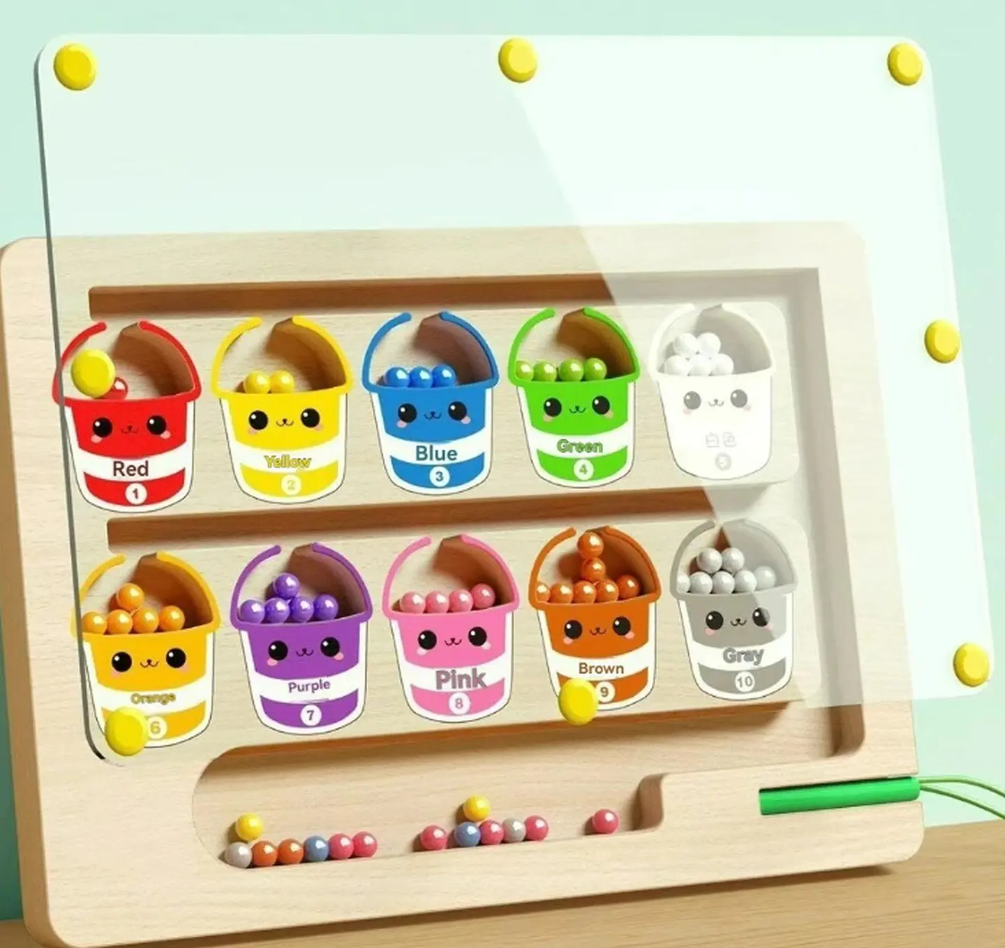 Tablero De Juego Magnético Montessori Para Niños Con Colores Nude 2