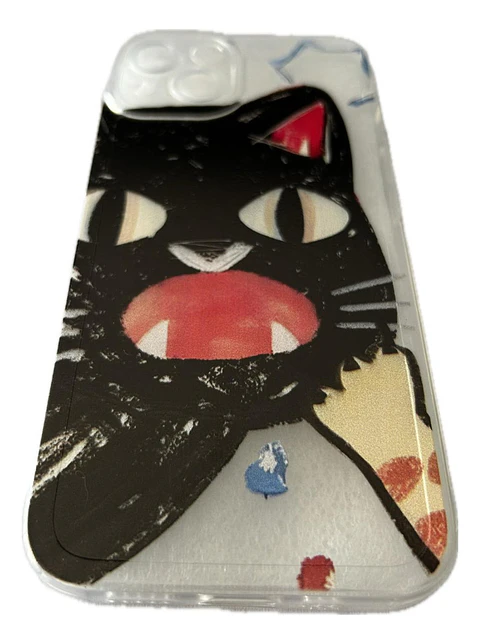 Genérica iPhone Funda Transparente iPhone 13-14-15 Gato Cat