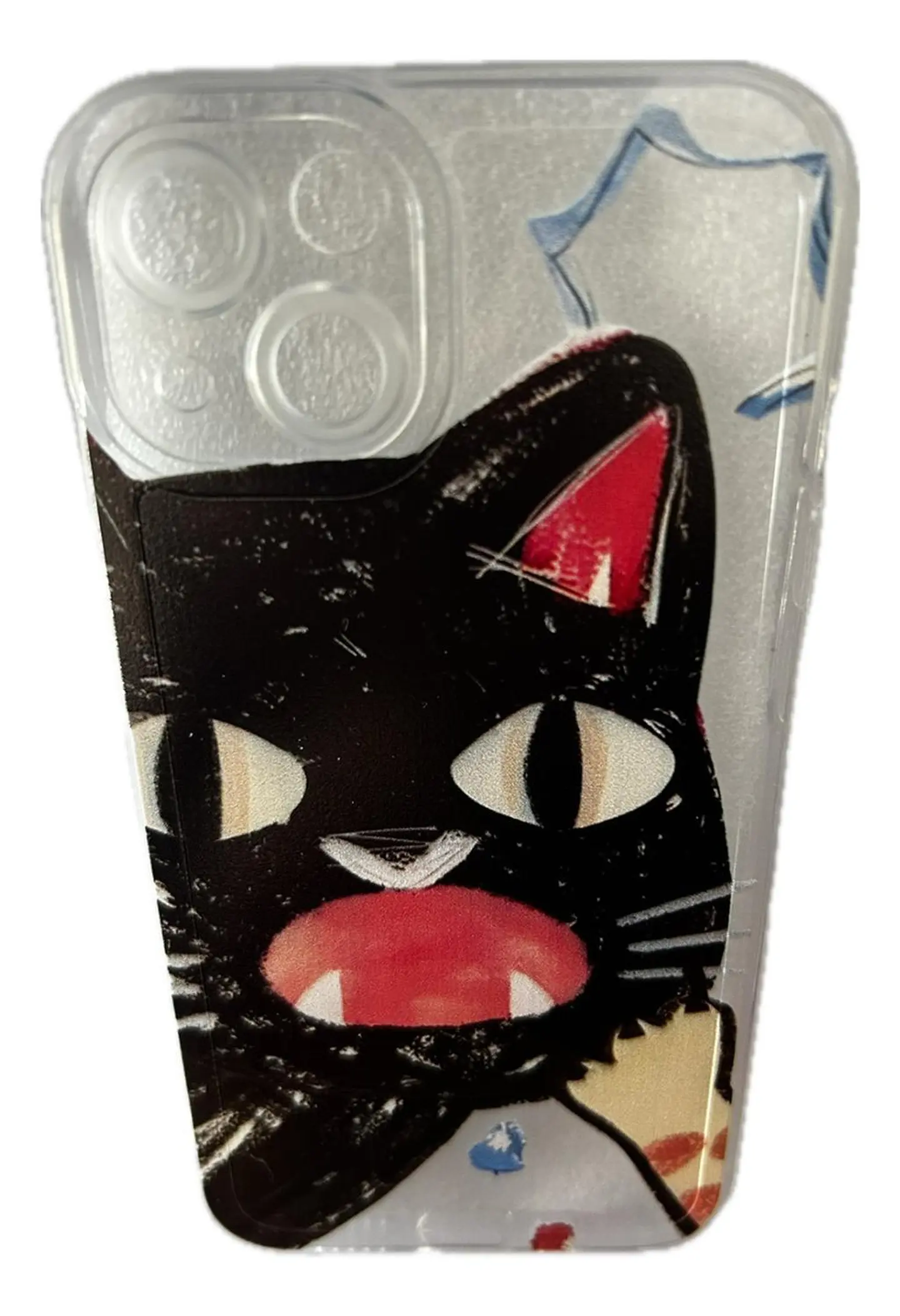 Genérica iPhone Funda Transparente iPhone 13-14-15 Gato Cat 3