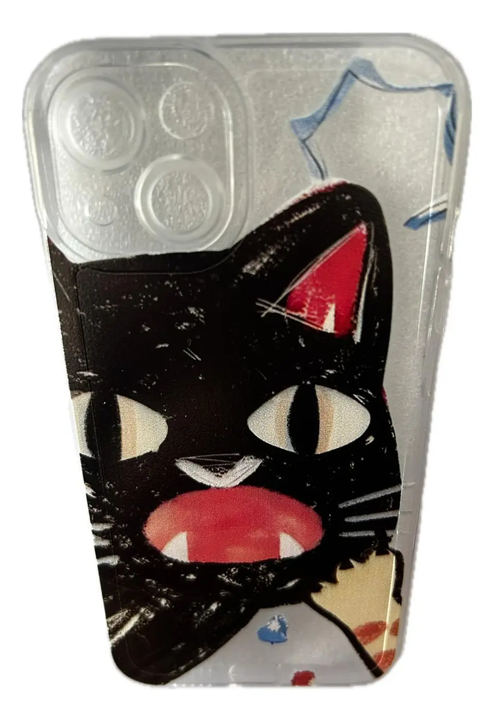 Genérica iPhone Funda Transparente iPhone 13-14-15 Gato Cat 3