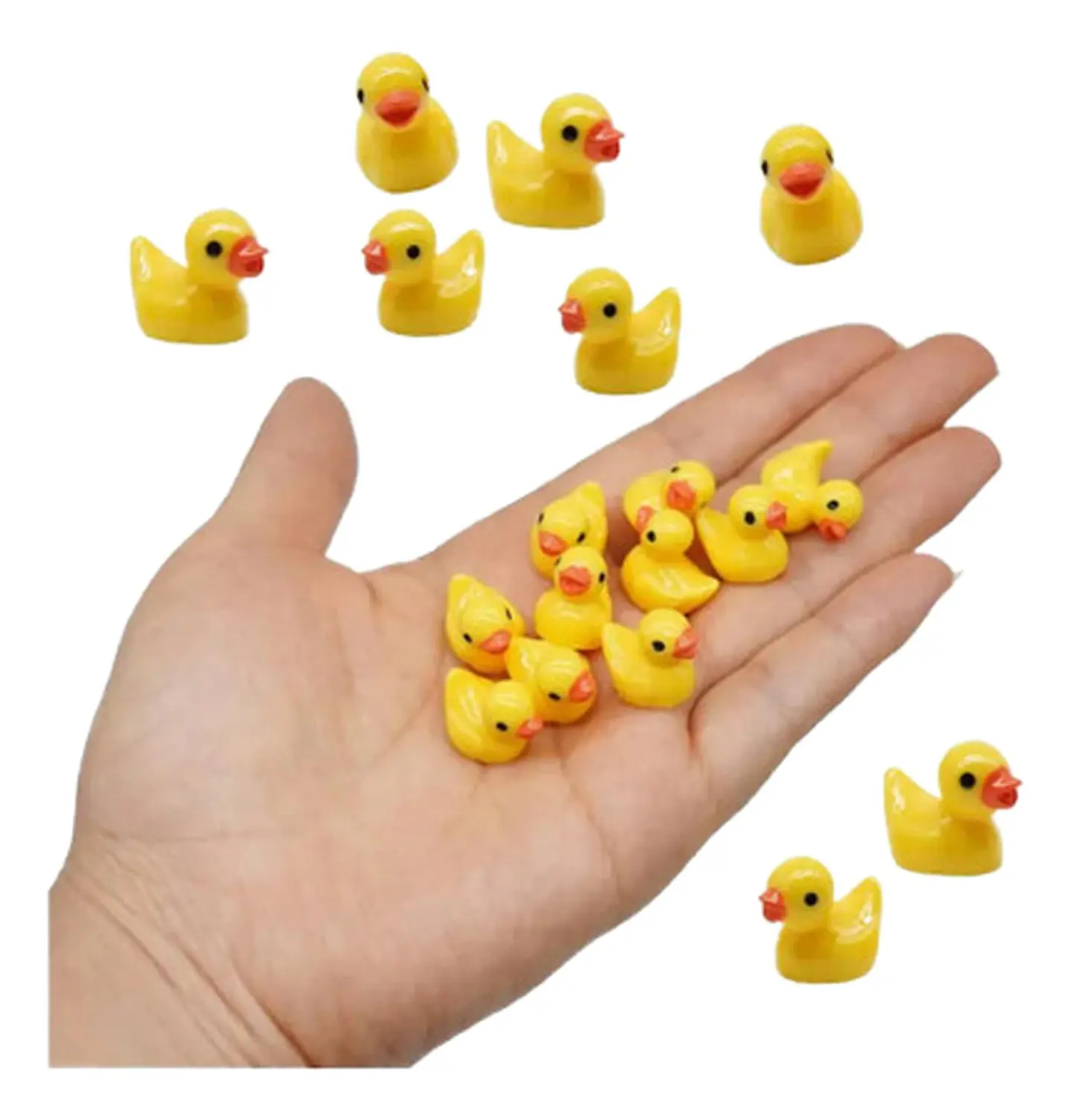 50 Patitos Patos De Resina Amarilla Para Juego Decoracion Amarillo 1