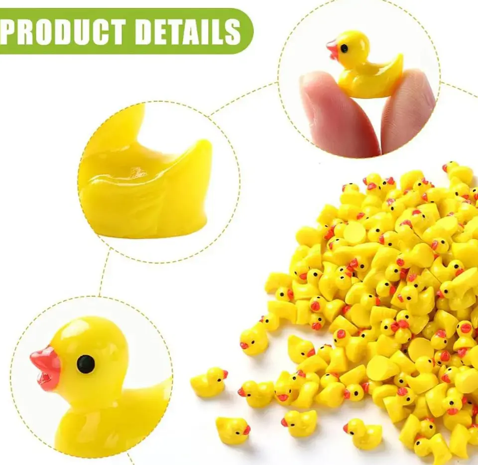 50 Patitos Patos De Resina Amarilla Para Juego Decoracion Amarillo 5