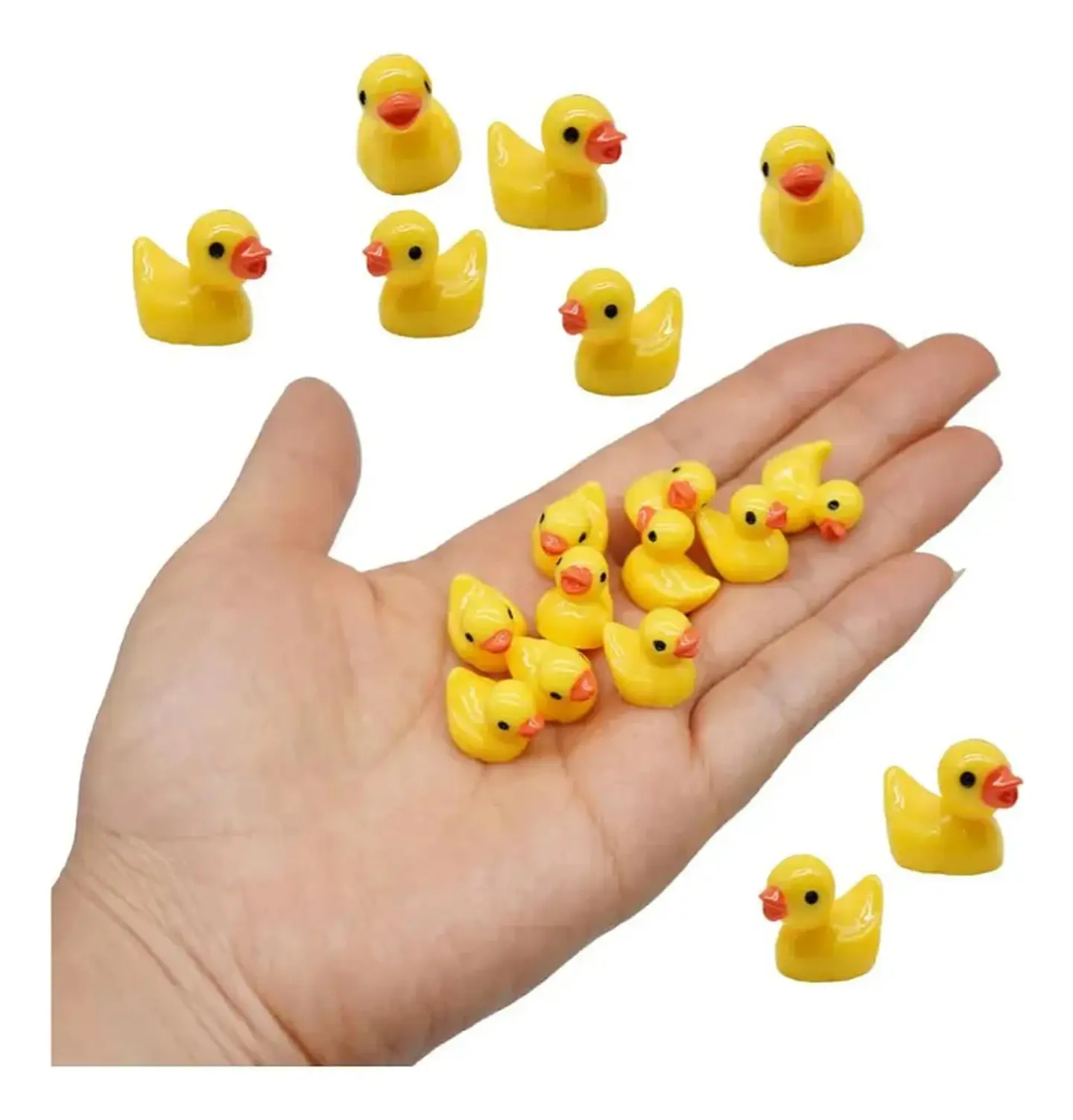 50 Patitos Patos De Resina Amarilla Para Juego Decoracion Amarillo 8