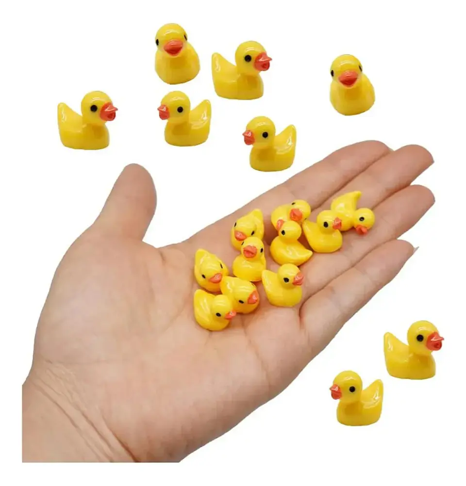 50 Patitos Patos De Resina Amarilla Para Juego Decoracion Amarillo 8