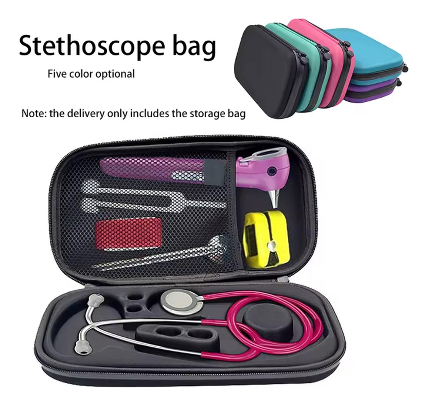 Estuche De Estetoscopio Bovke, Resistente Al Agua Negro 4