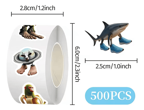 Sticker Niño Y Niña De Tralalero Tralala Tendencia Pegar