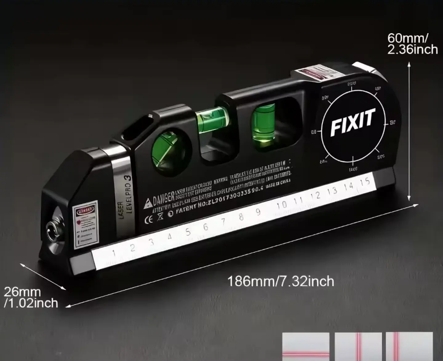 Nivel mano con laser para marcar 4