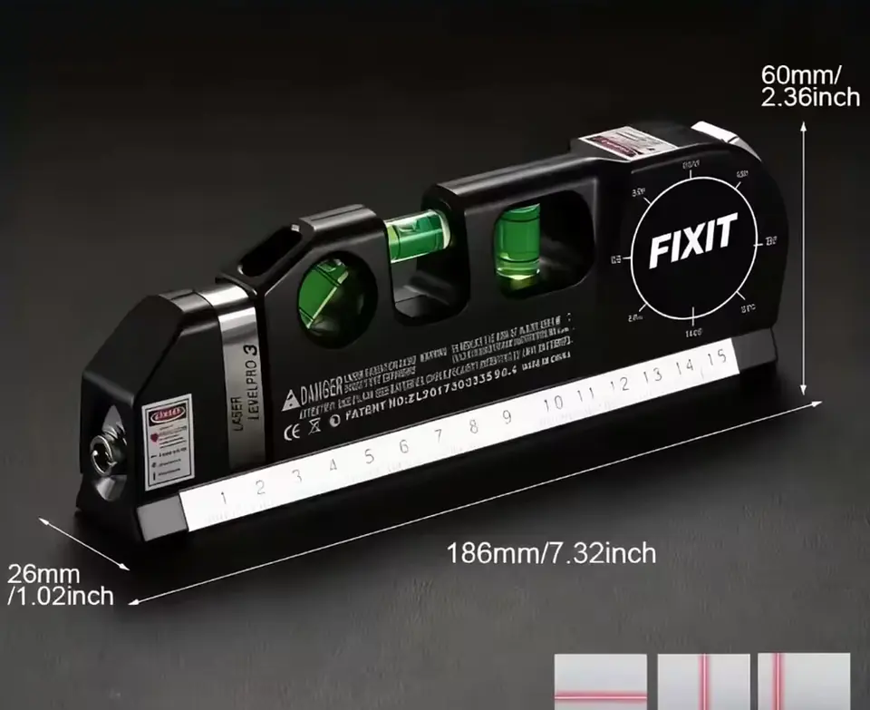 Nivel mano con laser para marcar 4