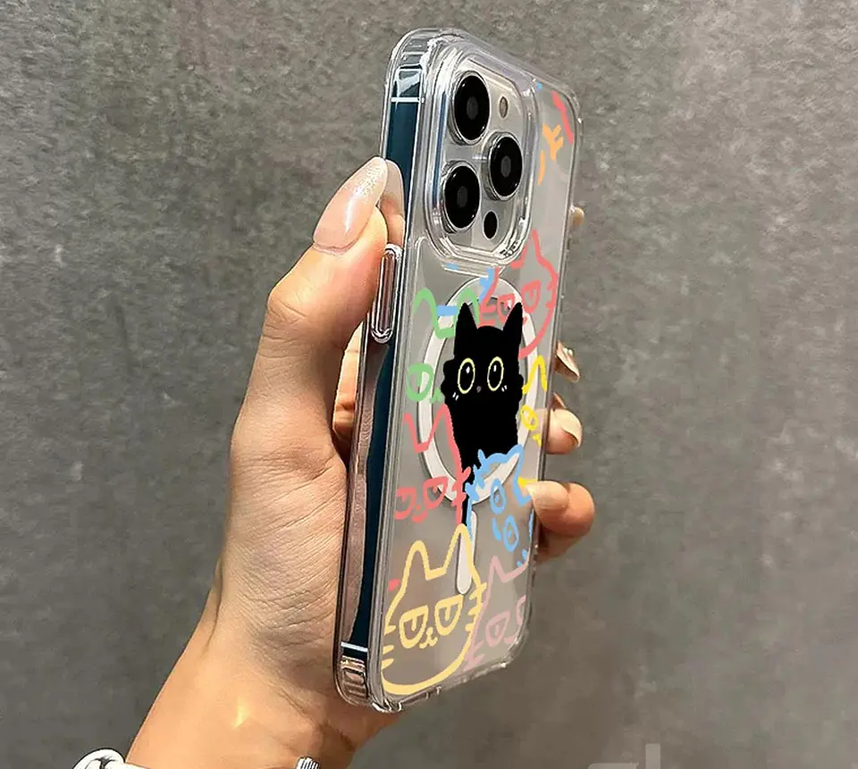 Carcasa Diseño Gatitos Para iPhone (todos Los Modelos) Transparente iPhone 13 - 14 2