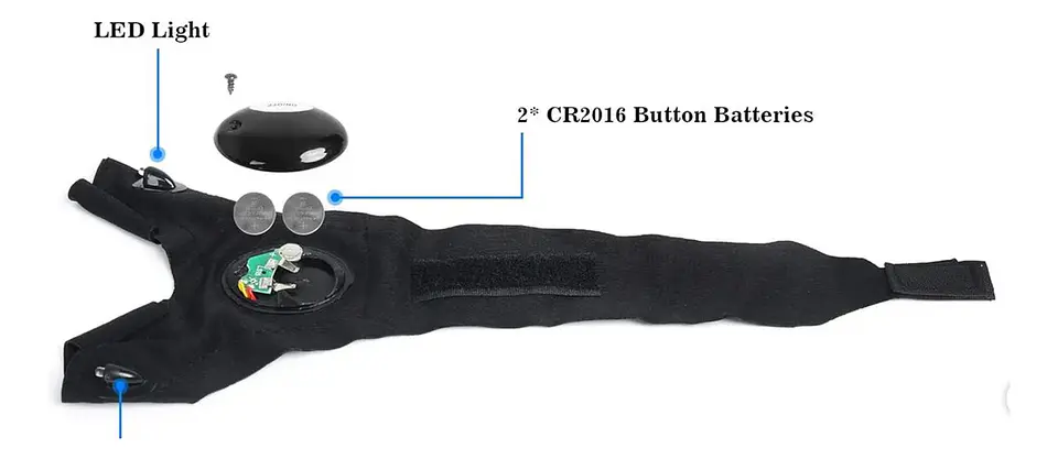 Linterna Led, Luces Manos Libres Acampar Mecanica Etc Blanco Negro 3