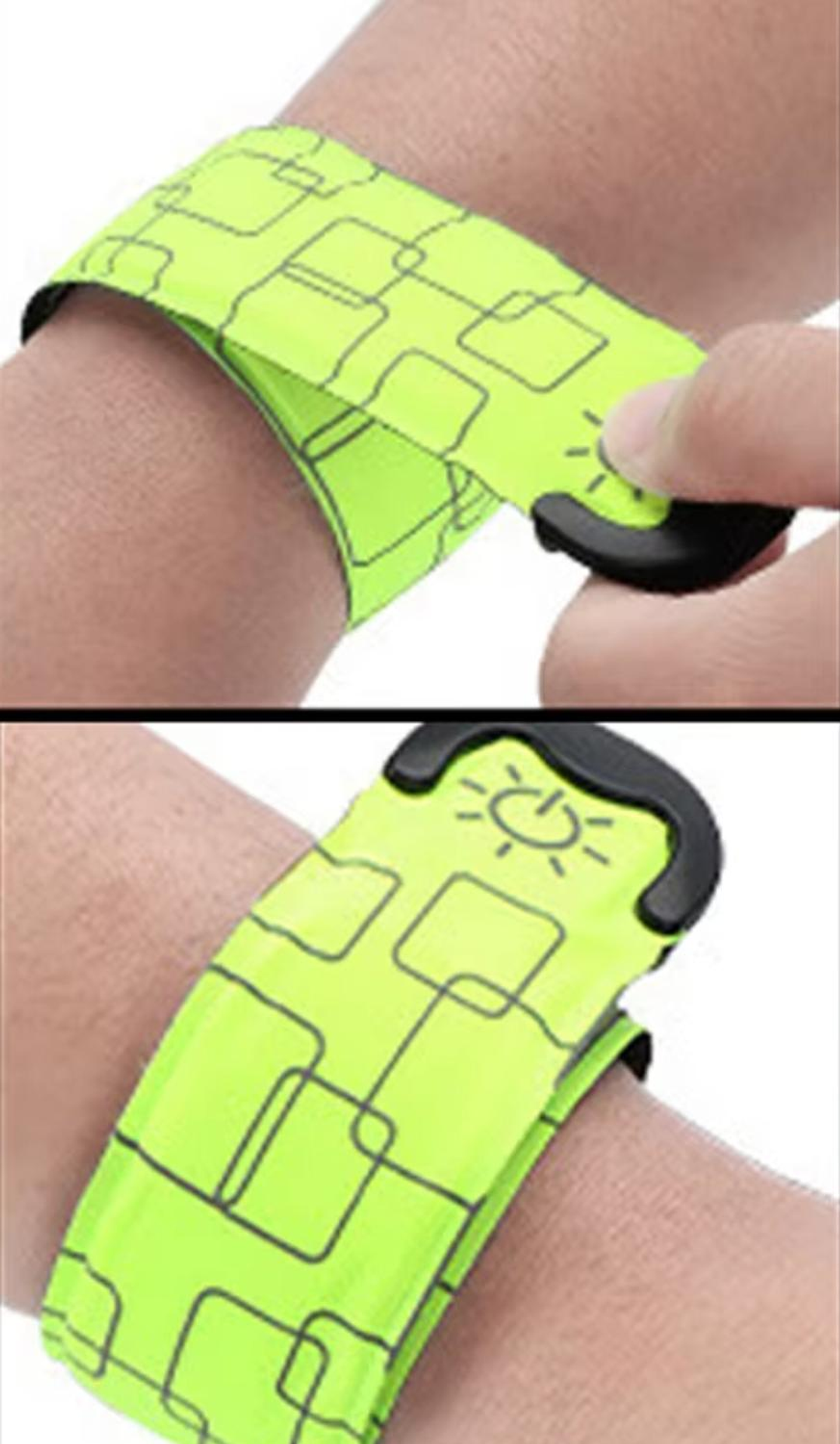 Brazalete Reflectante Recargable Ciclismo Running Deporte Amarillo 6