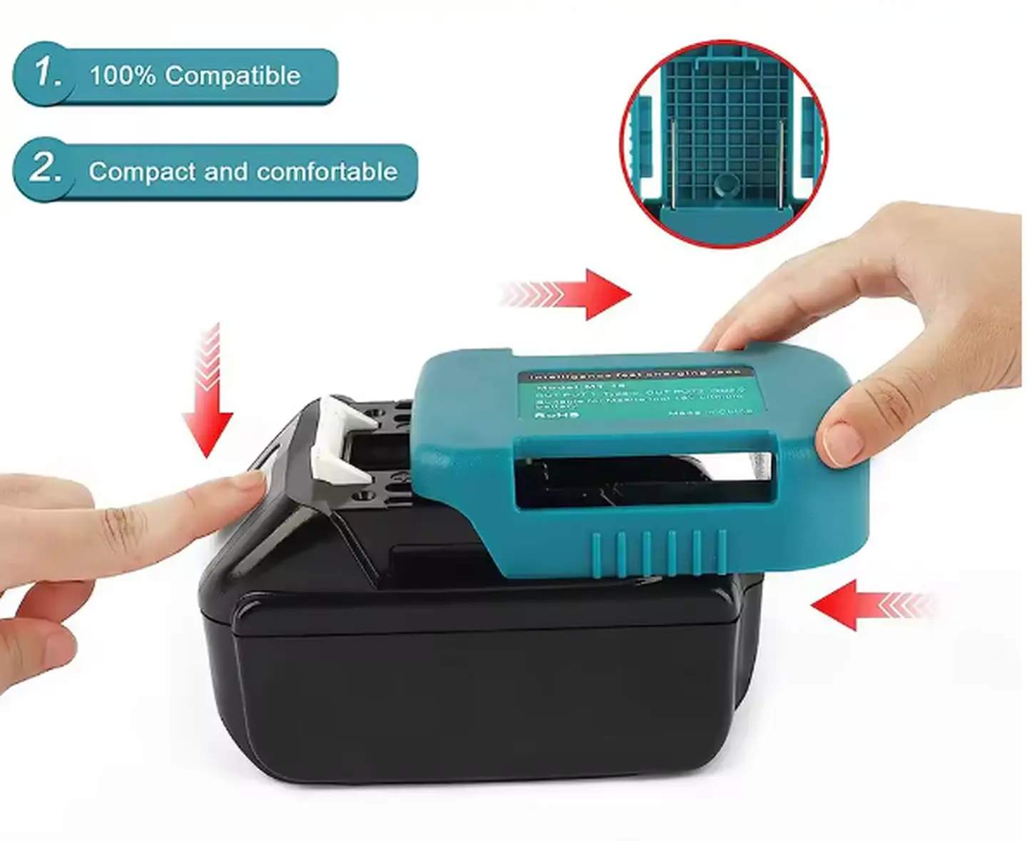 Transformador accesorio para bateria makita usb 4