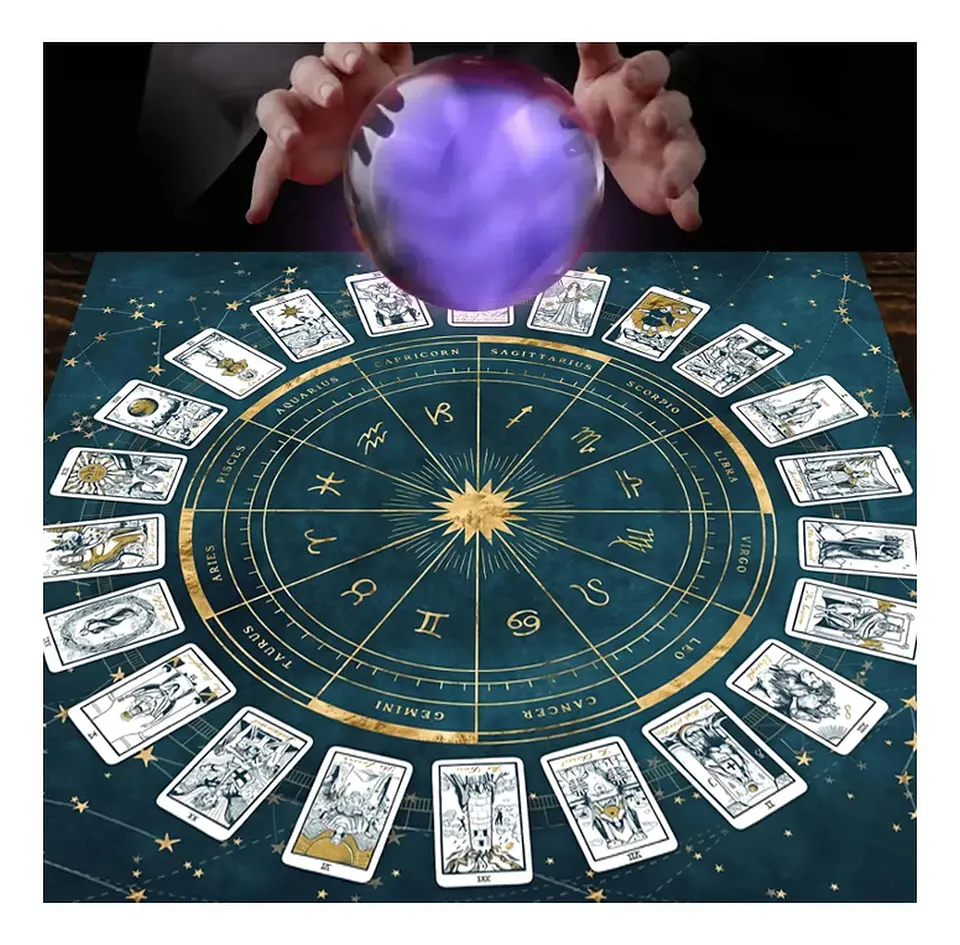 Paño Tarot Mistico Mantel De Cartas De Tarot Para 12 Carta 4
