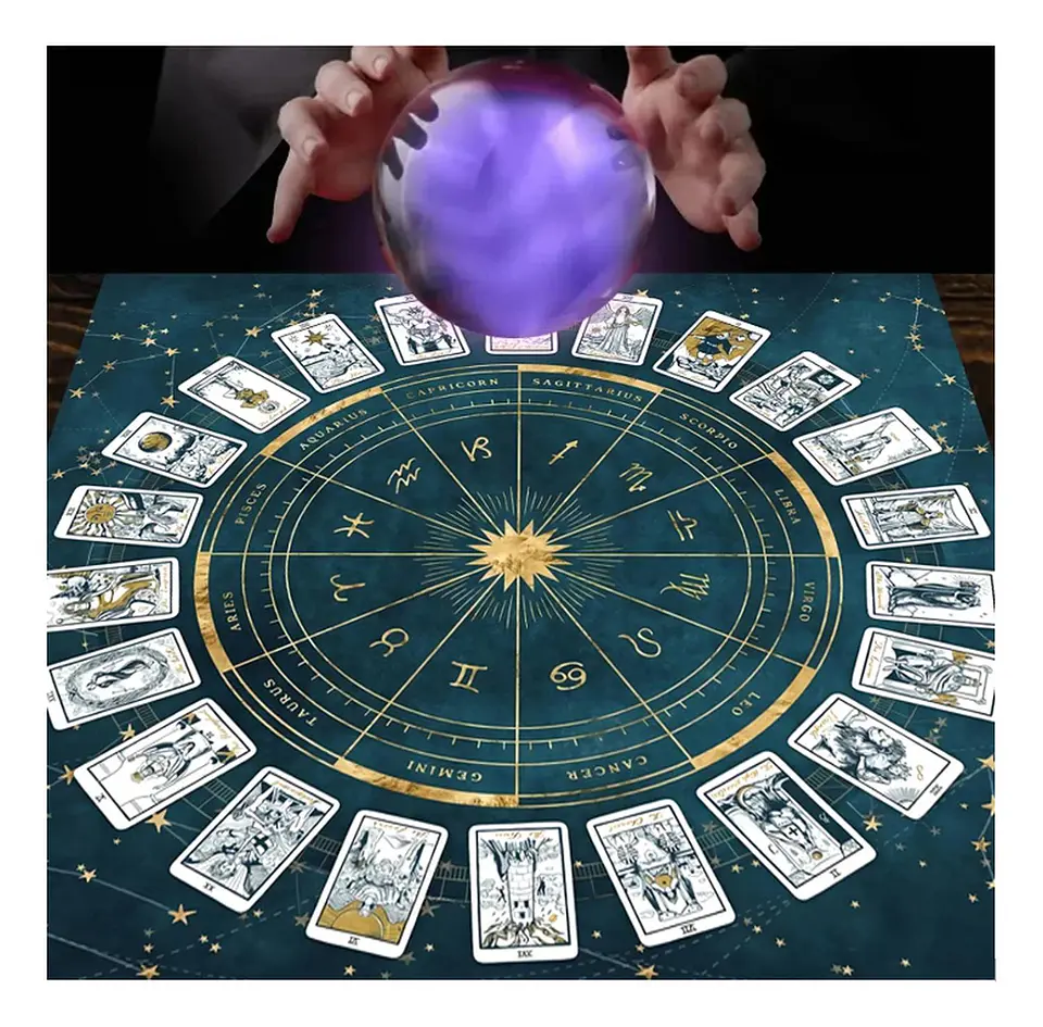 Paño Tarot Mistico Mantel De Cartas De Tarot Para 12 Carta 5