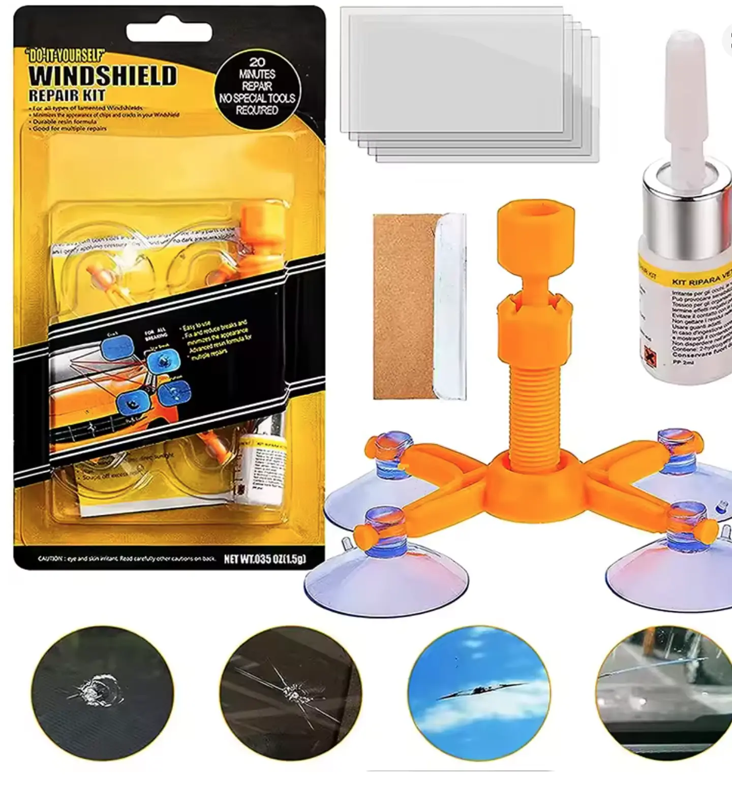 kit repara parabrisas piquetes auto piedras 1