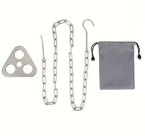 Accesorio Trípode Fogata Camping soporte Leña Y Cadena Cocina Outdoor Portátil