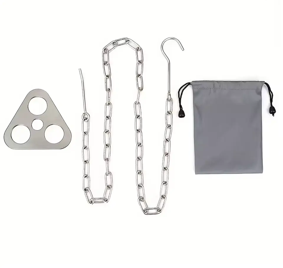 Accesorio Trípode Fogata Camping soporte Leña Y Cadena Cocina Outdoor Portátil 1