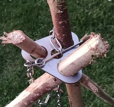 Accesorio Trípode Fogata Camping soporte Leña Y Cadena Cocina Outdoor Portátil