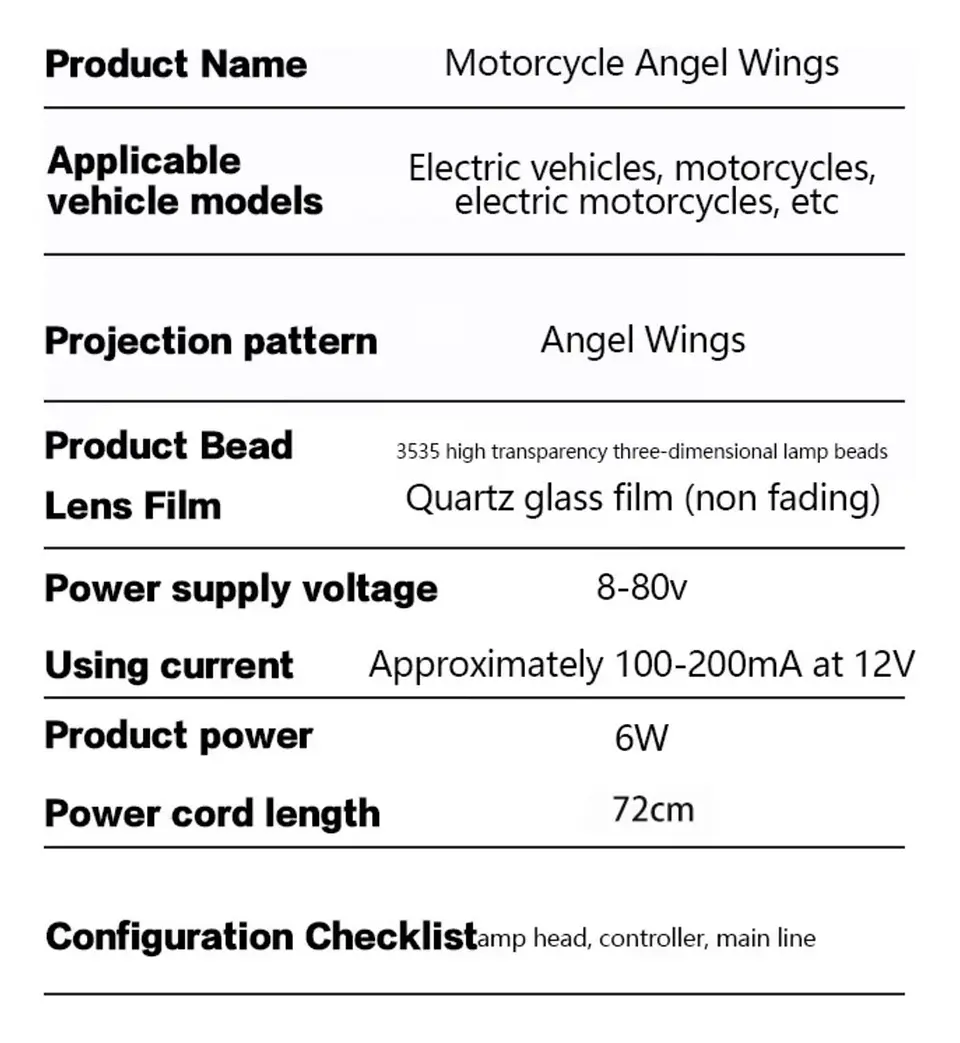 Par Proyeccion Led Motos Alas Camino Motocicleta 5