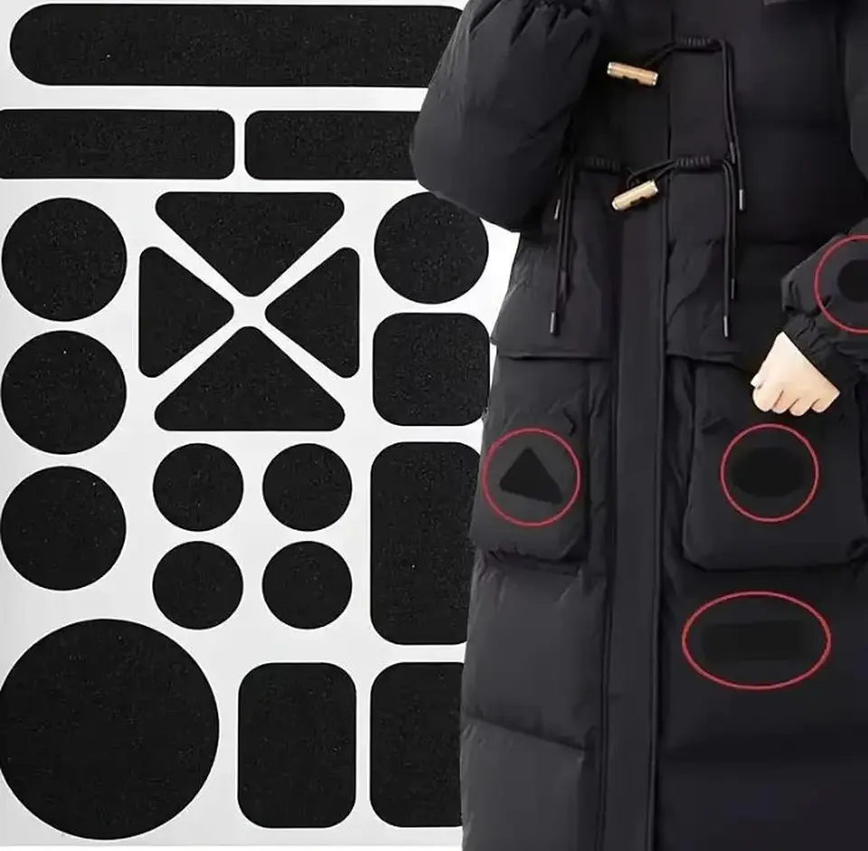 parche para parka chaqueta sillones impermeable negro 2