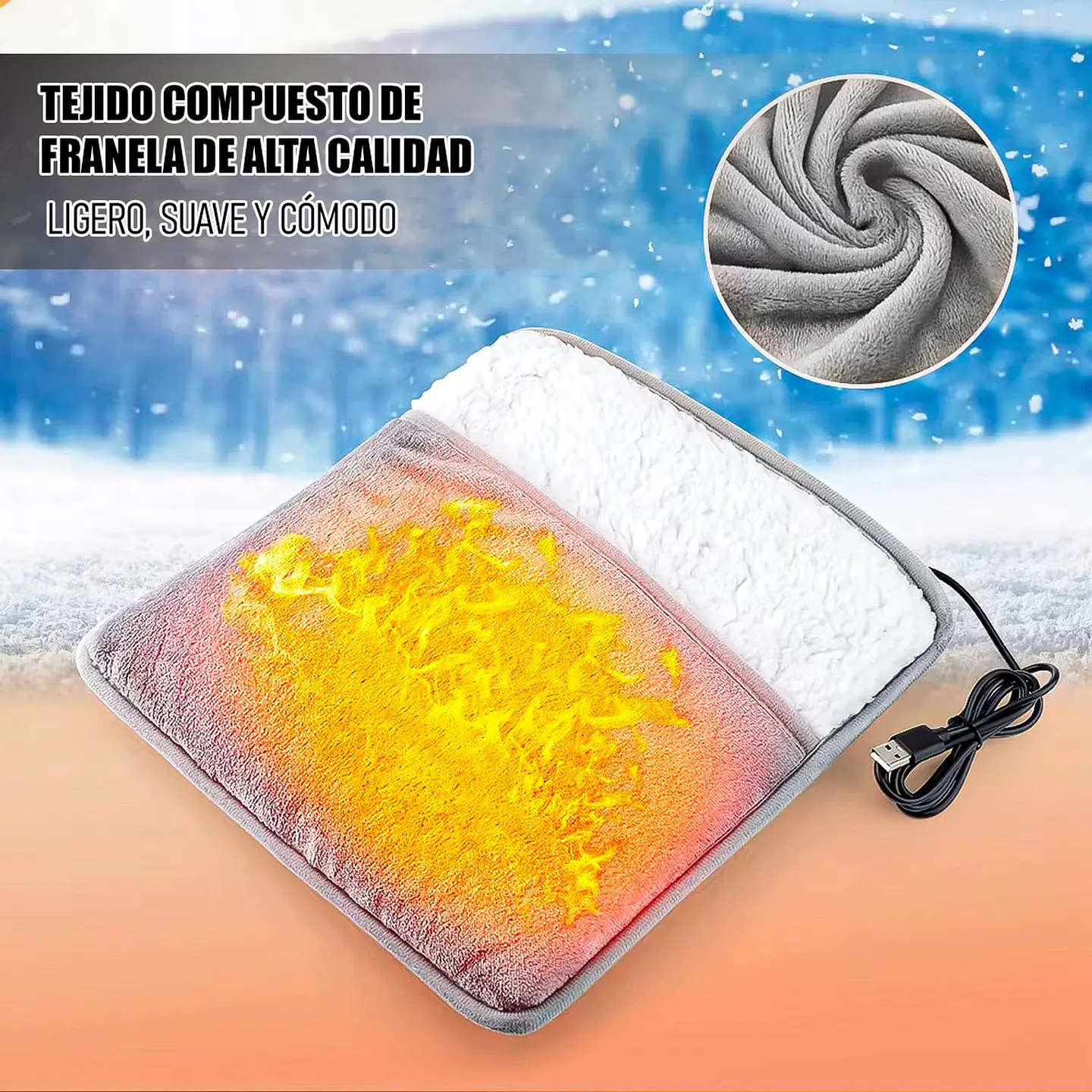 Calienta Pies Calentador De Pies Eléctrico Almohadilla Usb 7