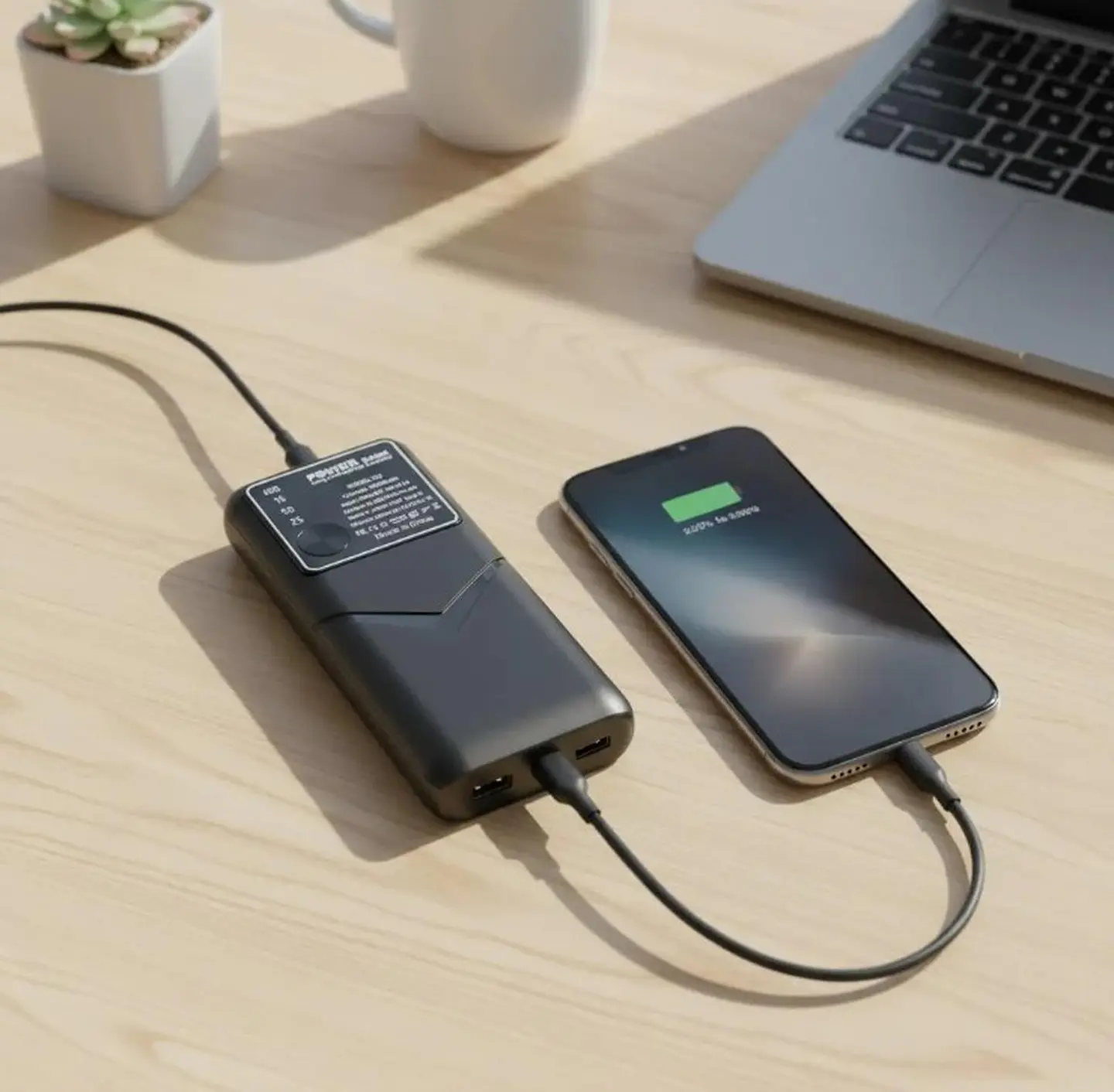 Powerbank 10000mah Carga Rapida Color Negro 4