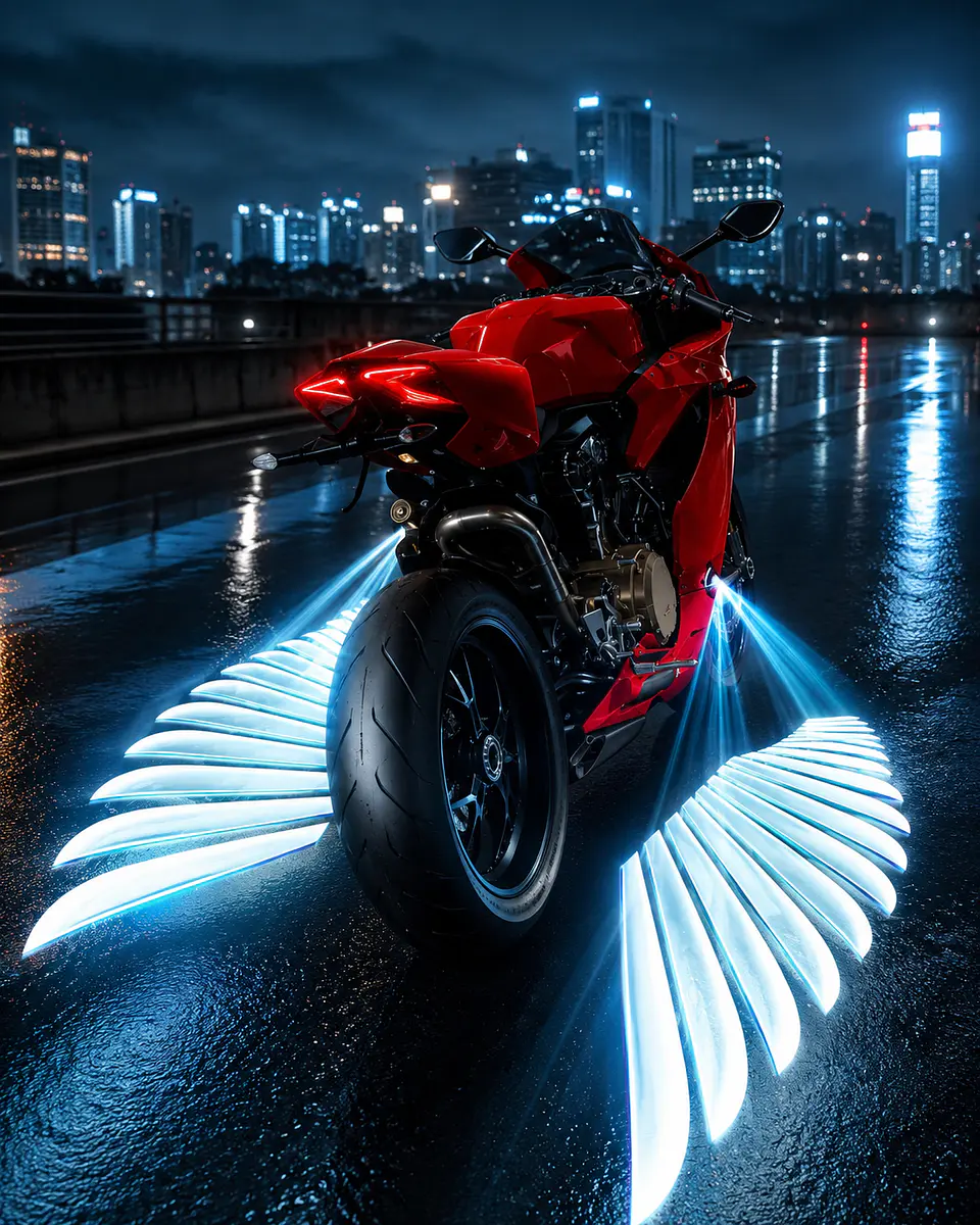 Par Proyeccion Led Motos Alas Camino Motocicleta 3