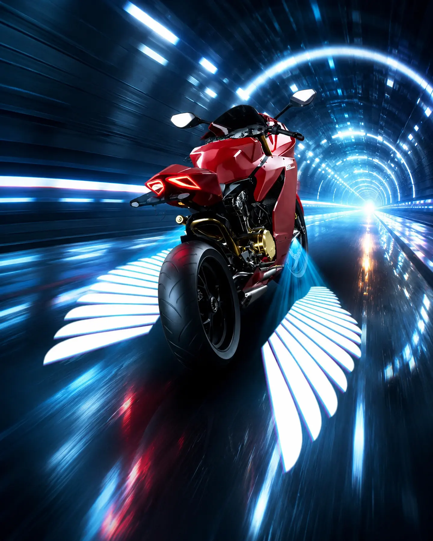 Par Proyeccion Led Motos Alas Camino Motocicleta 4
