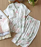 Pijama De Viscosa Diseño Unico Floreado Pantalon Medio Floreado Floreado S - Miniatura 3