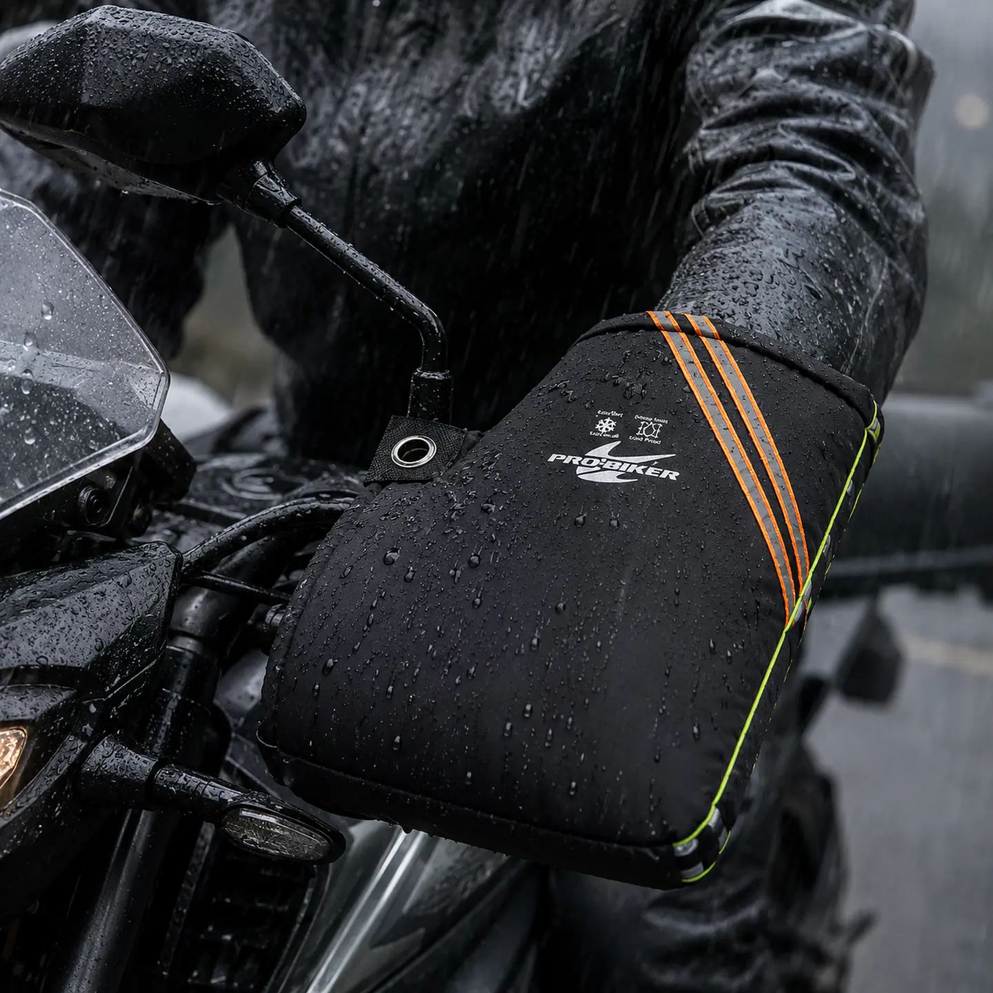 Guantes De Invierno Para Moto Cubre Puños para el frio y lluvia 2
