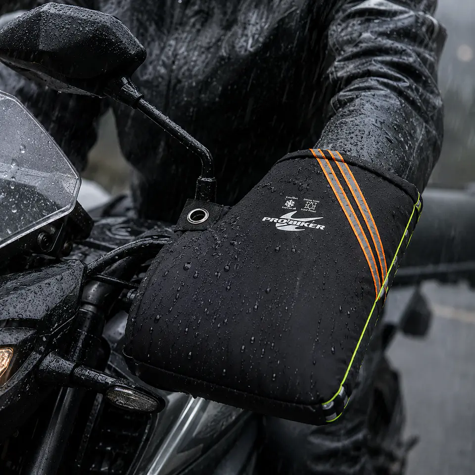 Guantes De Invierno Para Moto Cubre Puños para el frio y lluvia 2