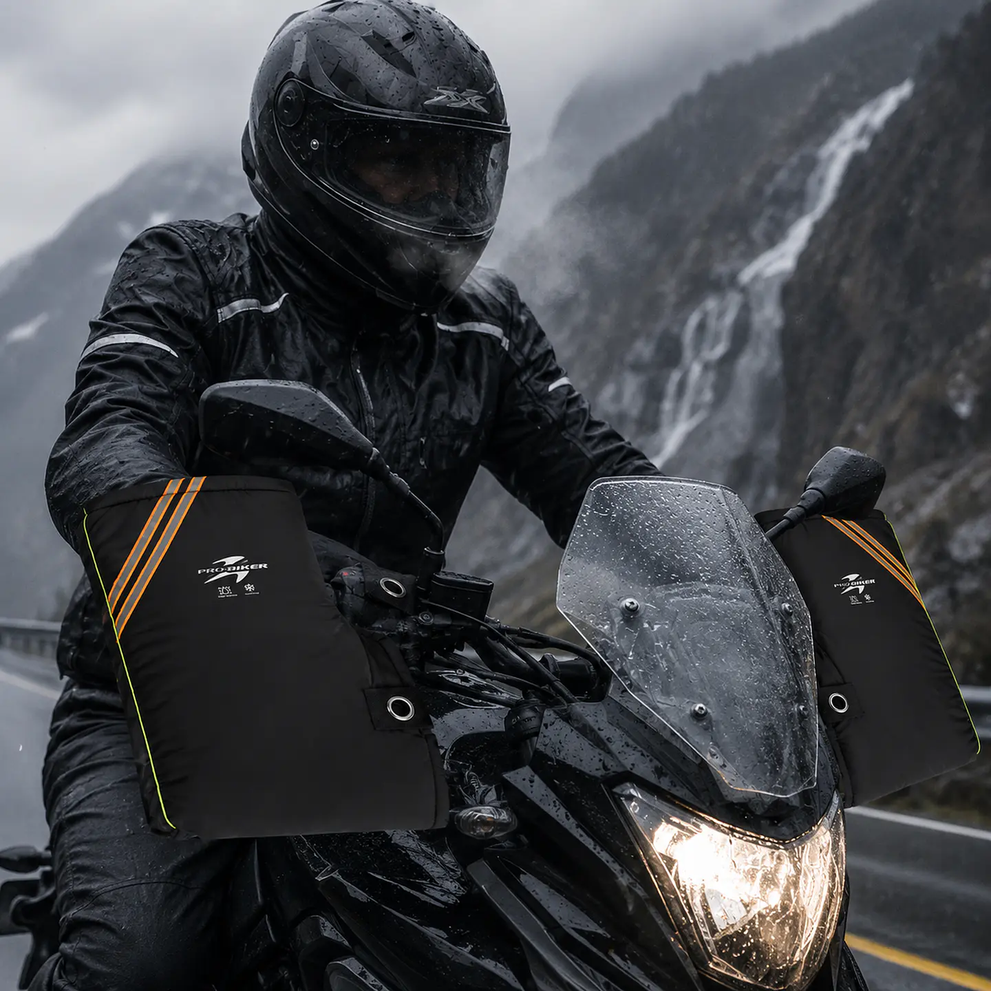 Guantes De Invierno Para Moto Cubre Puños para el frio y lluvia 3