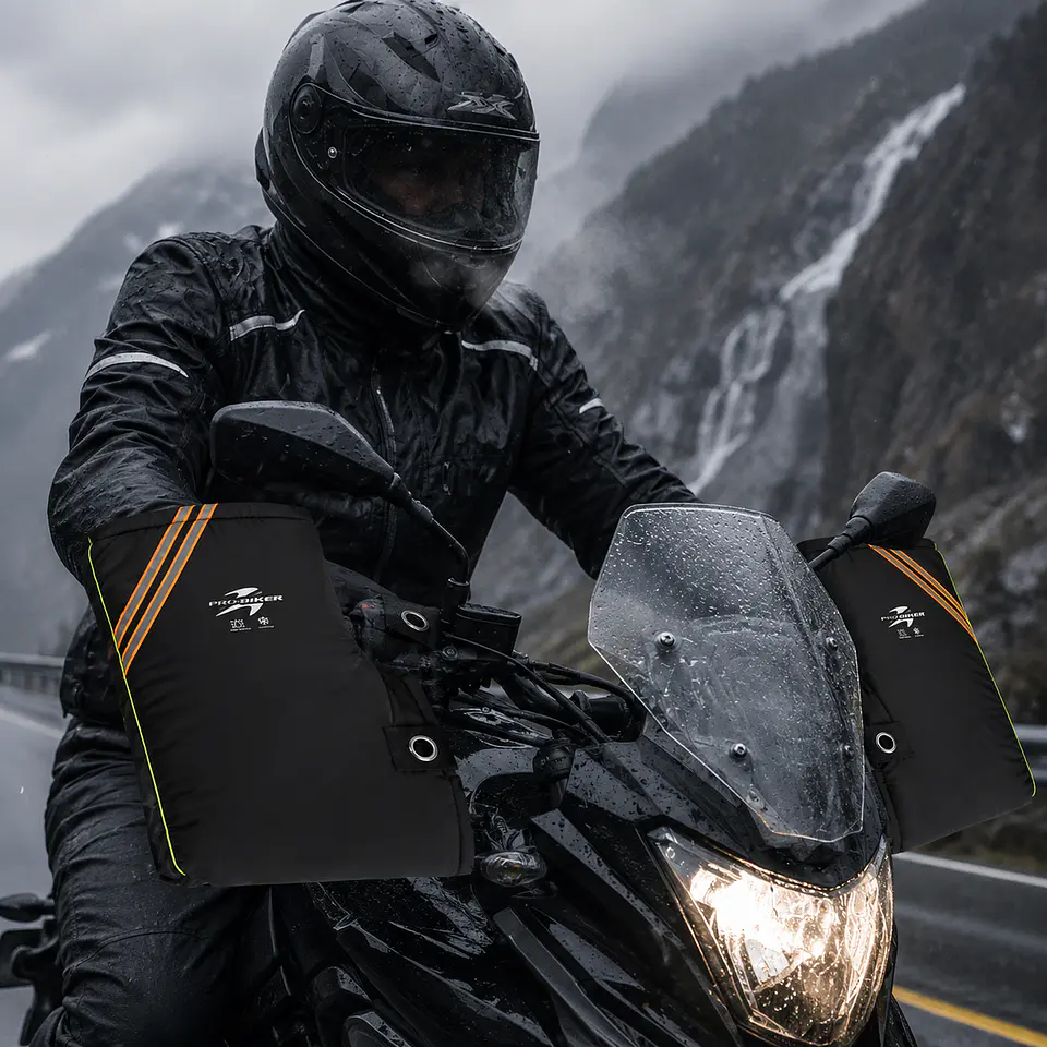 Guantes De Invierno Para Moto Cubre Puños para el frio y lluvia 3