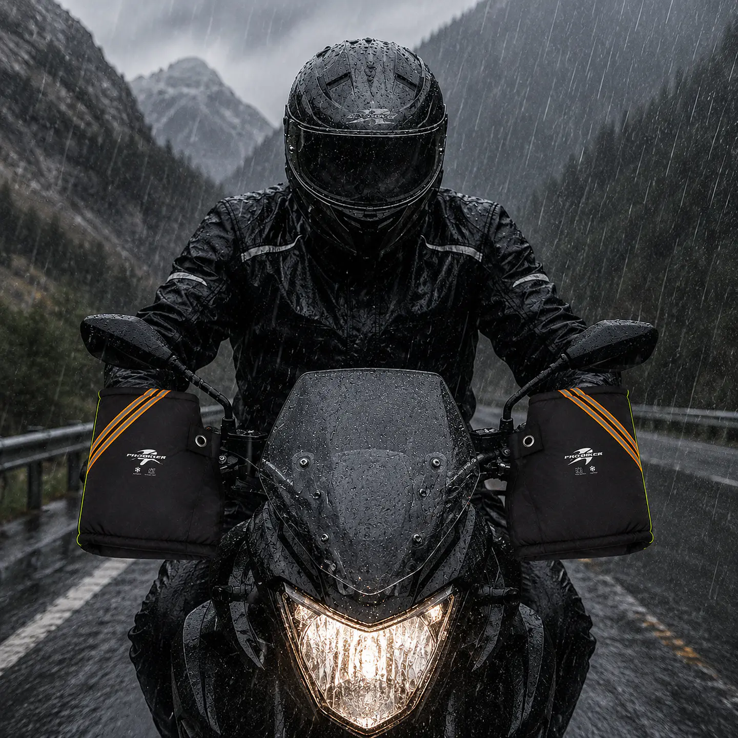 Guantes De Invierno Para Moto Cubre Puños para el frio y lluvia 5