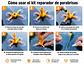 kit repara parabrisas piquetes auto piedras - Miniatura 2