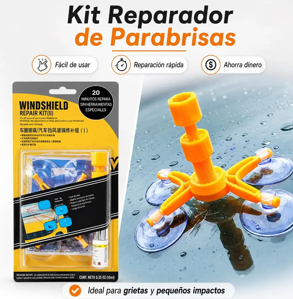kit repara parabrisas piquetes auto piedras 3